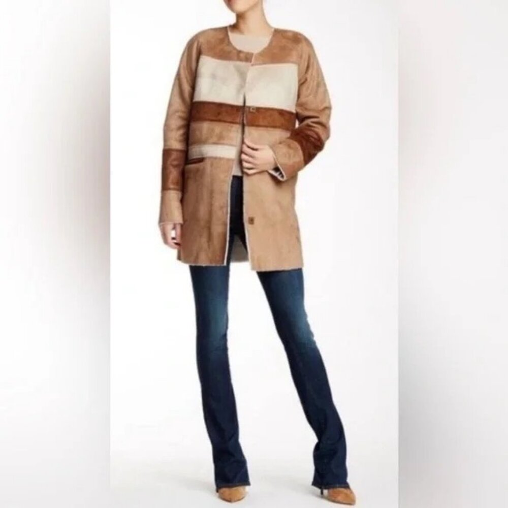 Sam Edelman Patchwork Aiden Color-Block Shearling… - image 6